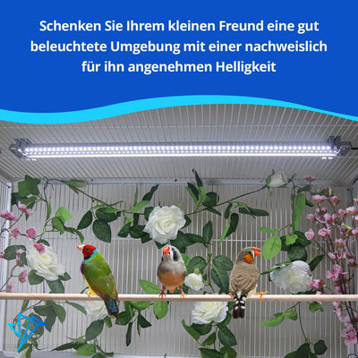 HappyBird Lighting Company - Vogellampe für Käfige - Vollspektrum LED Tageslichtlampe - Simuliert di