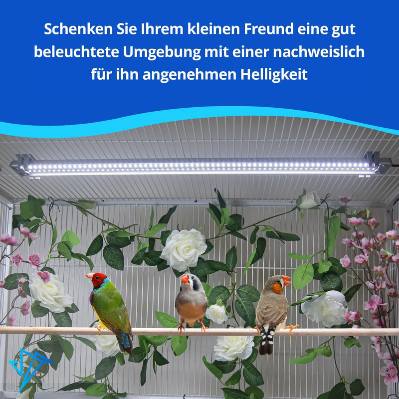 HappyBird Lighting Company - Vogellampe für Käfige - Vollspektrum LED Tageslichtlampe - Simuliert di