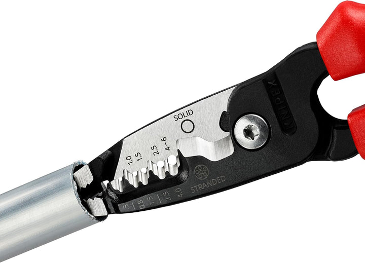 KNIPEX 13 72 200 ME Multifunktions-Elektrikerzange metrisches Modell mit Mehrkomponenten-Hüllen schw