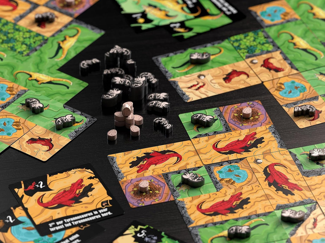Allplay Chomp - Dinosaur Drafting Game | Tile-Laying Strategy Game for 1–4 Players | Fast-Paced, Fam