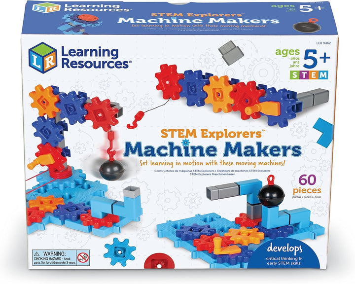 Learning Resources STEM Explorers Maschinenbauer, 50-teilig, ab 5 Jahren, Mint-Spielzeug, Mint-Bausp
