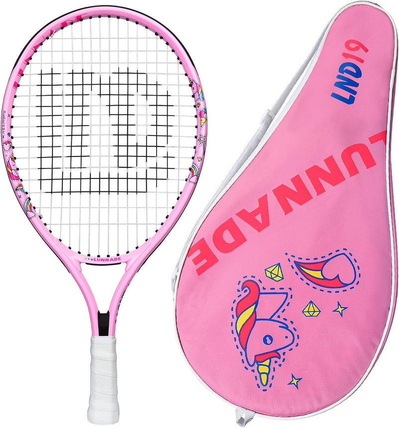 LUNNADE Tennisschläger für Kinder Junior, 19/21/23/25 Zoll Jugend Tennisschläger mit Hülle, geeignet