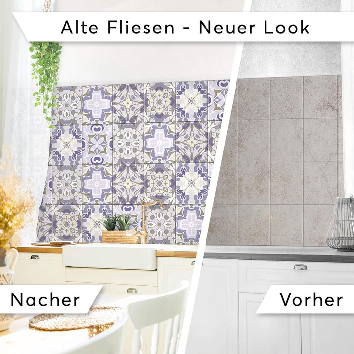 CREATISTO Mosaik-Fliesen Fliesensticker Fliesenfolie - Hochwertige Aufkleber Sticker für Fliesen I K