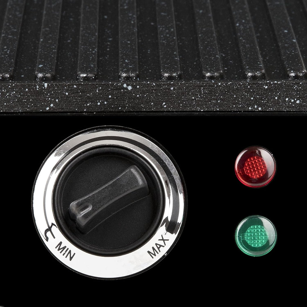 Girmi BS44 Grillpfanne mit Petravera-Effekt, Korpus aus Edelstahl, Platten 29,3 x 23 cm