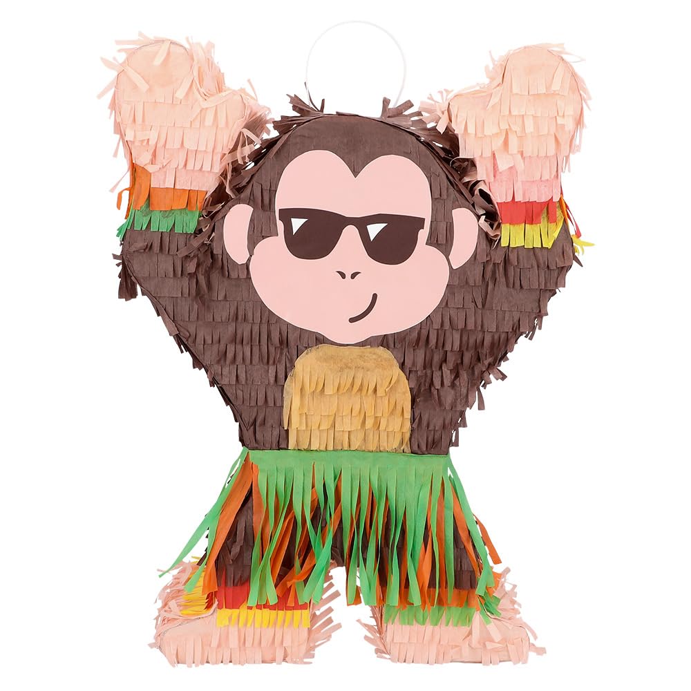 Boland 30969 - Pinata Affe, 39,5 x 10 x 27,5 cm, Hängedeko, Dekoration für Geburtstag, Mottoparty un
