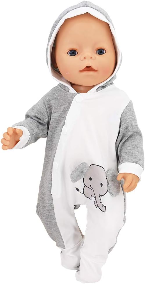 ZWOOS Puppenkleidung für Babypuppen 35-43 cm, Geschenke für Mädchen, Kinder, 4er-Pack