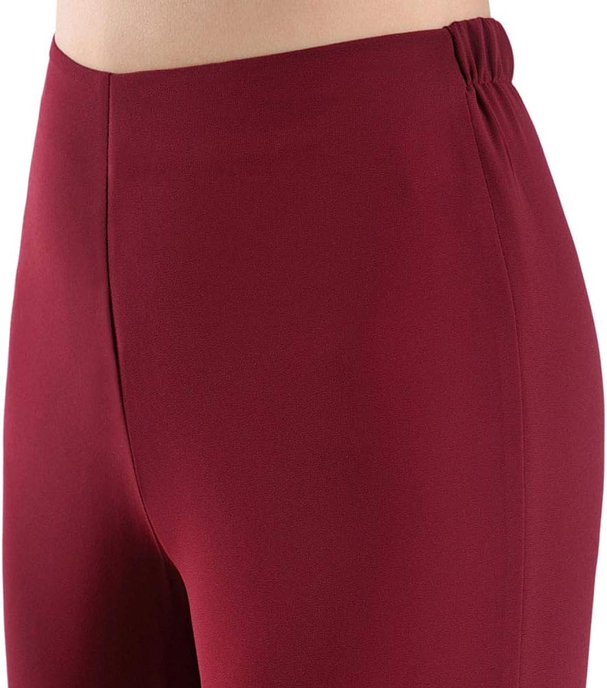 Putaowor Damen Leicht Chiffon hohe elastische Taille Fliessende Hose ausgestellt gerades Bein Frauen
