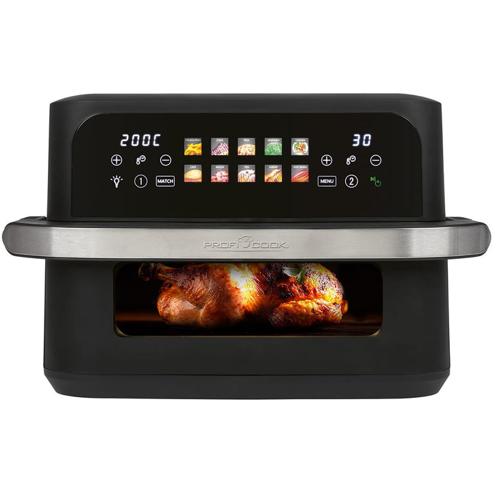 ProfiCook® XXL Heissluftfritteuse | 10L | Öl und Fettfrei | buntes Touch-Display | 2400W Airfryer |