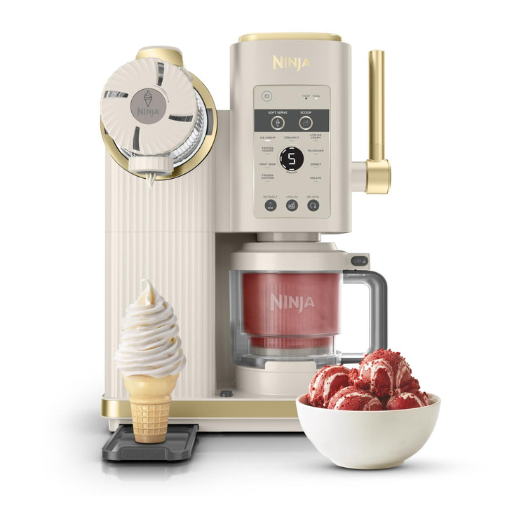 Ninja CREAMi Scoop & Swirl Eismaschine mit 2 Behältern, 13 Funktionen, für Eiscreme, Softeis, Gelato