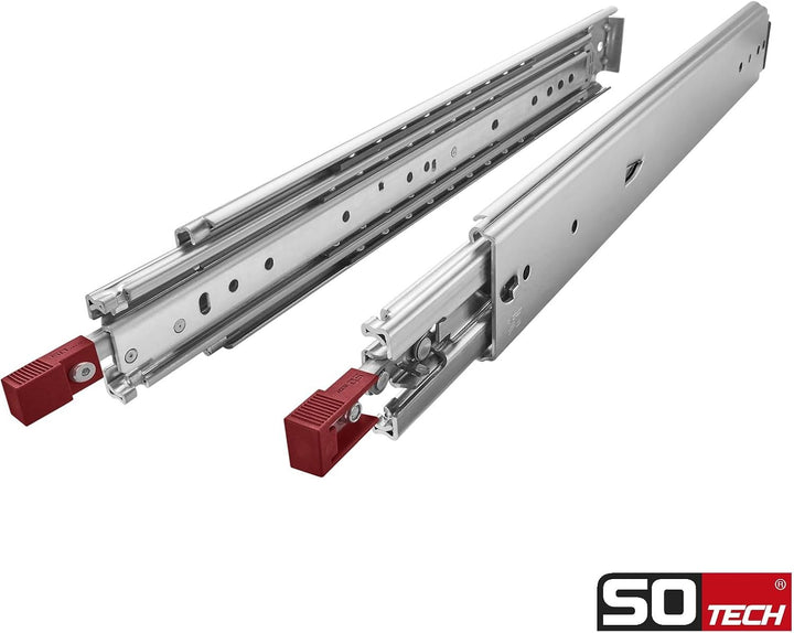 1 Paar SOTECH Schwerlastauszüge VarioSlide KV2-200-H76-L600-EH 609,6 mm mit Lock-in/out Einrastfunkt