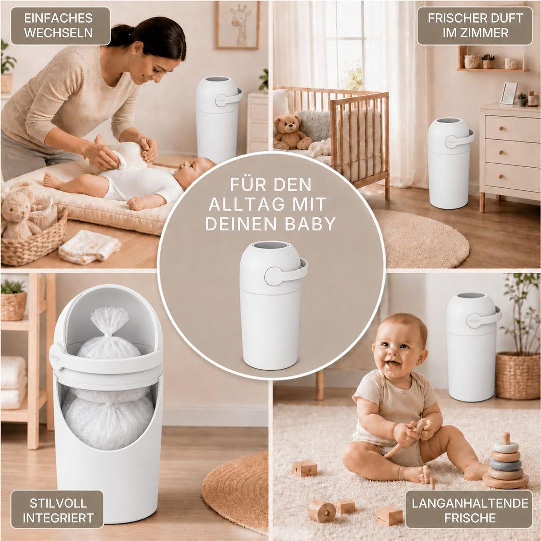 Set Magic Windeleimer Majestic &amp; Windel Blaubär White, White
