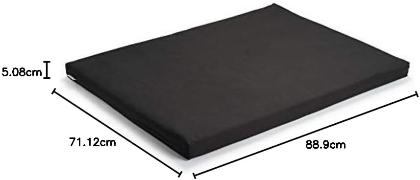 basaho Zabuton Meditationsmatte | Biobaumwolle | Füllung aus recycelter Wollfaser Zen Schwarz, Zen S