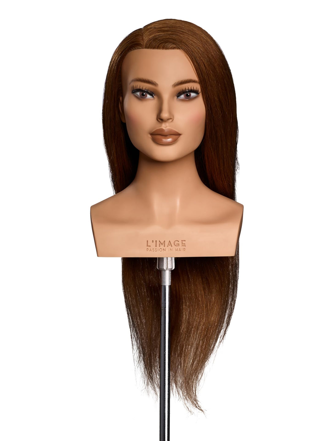 Melanie Frisierkopf - L'IMAGE - mit 60 cm Haarlänge, mit Wimpern
