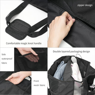 Strandtasche XXL Familie, Gross Strandtasche mit Reissverschluss, Faltbar Badetasche Wasserdicht San