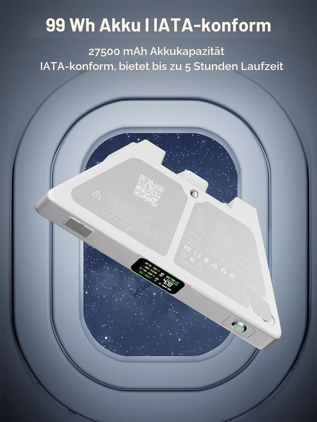 Starlink Mini Akku Pack LinkPower 2, 99Wh Powerbank für Starlink Mini, 5 Stunden Laufzeit, Unterstüt
