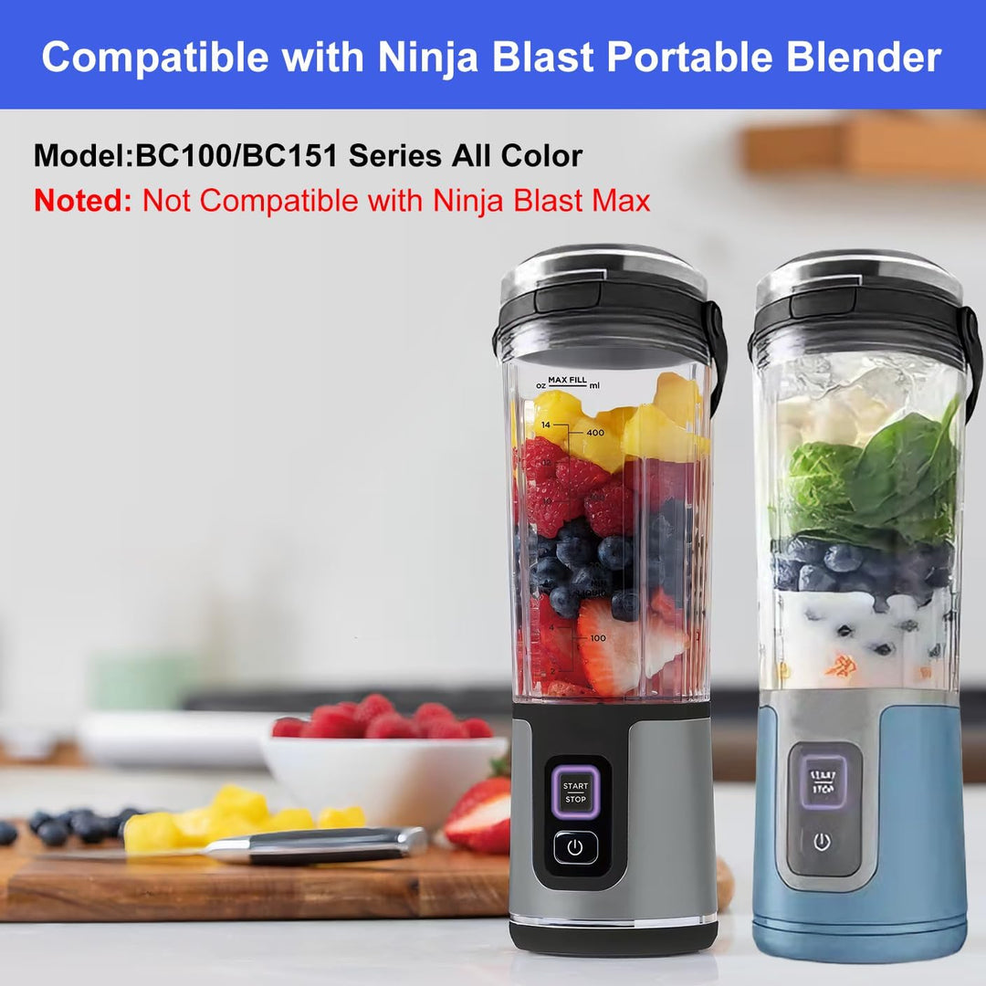 Ersatz-Mixerbecher mit Deckel für Ninja Blast Portable Blender BC100 & BC151 Serie: 510.3 g Blender