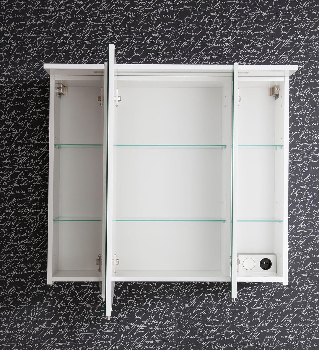 Schildmeyer Spiegelschrank 800.1 Profil Weiss Glanz, 80 x 16 x 72,3 cm, 80 x 16 x 72,3 cm