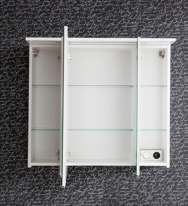 Schildmeyer Spiegelschrank 800.1 Profil Weiss Glanz, 80 x 16 x 72,3 cm, 80 x 16 x 72,3 cm