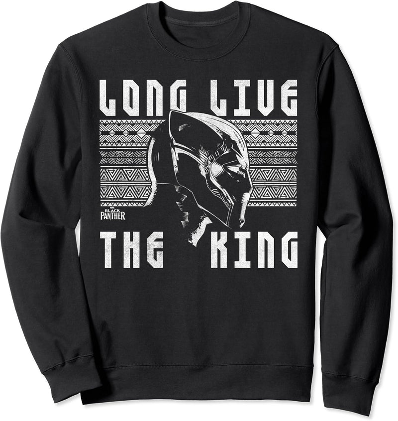Marvel Black Panther Long Live The King Profile Portrait Sweatshirt