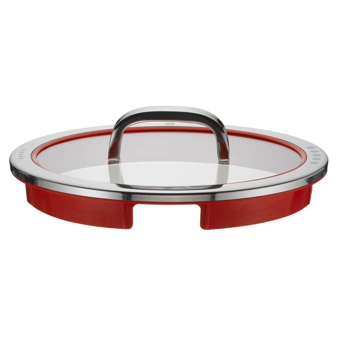 WMF Function 4 Topfdeckel 24 cm, Glasdeckel mit 4 Abgiessfunktionen, Glas, Silikon, Cromargan Edelst