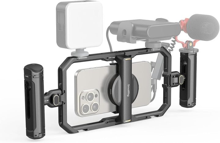 SMALLRIG Universal Quick Release Phone Cage Kit Basic, Aluminium-Smartphone-Video-Rig-Kit mit kabell