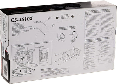 JVC CS-J610X - 16cm Doppelkonus Autolautsprecher, max. 300W, 92dB/W.m, 35-20.000 Hz, ohne Gitter, 2