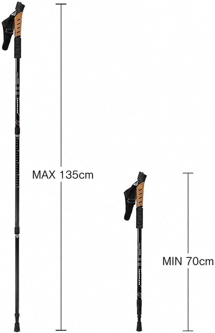 MidGard Nordic Walking Stöcke Teleskop Antischock Wanderstöcke aus Aluminiumlegierung mit Korkgriff