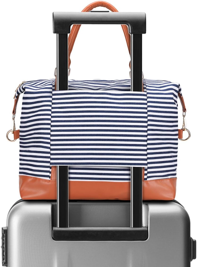 LOSMILE Damen Reisetaschen Handgepäck Canvas Sporttasche Weekender Tasche Carry-on Duffle Bag Frauen