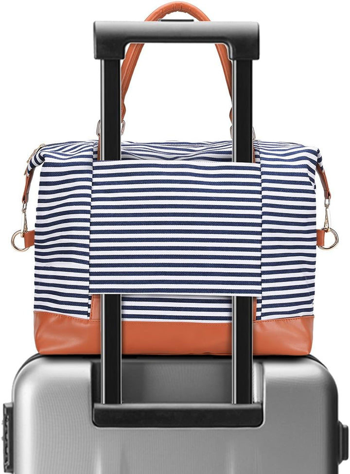 LOSMILE Damen Reisetaschen Handgepäck Canvas Sporttasche Weekender Tasche Carry-on Duffle Bag Frauen