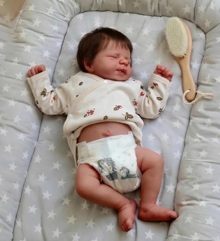 Zero pam Reborn Baby Vollsilikon Lebensecht-48CM Silikon Baby Mädchen, Babypuppen Wie Echt, Echte Ba
