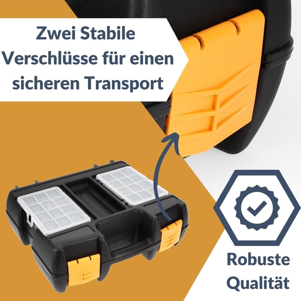 GarPet Universal Maschinenkoffer leer Schaum Stoff Elektro Werkzeug Geräte Koffer Box für Elektrower