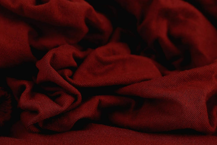 Gerald Wittmann Premium Spannbettlaken 60x120-70x140 cm, 100% Baumwolle Jersey, Bordeaux Rot Bordeau