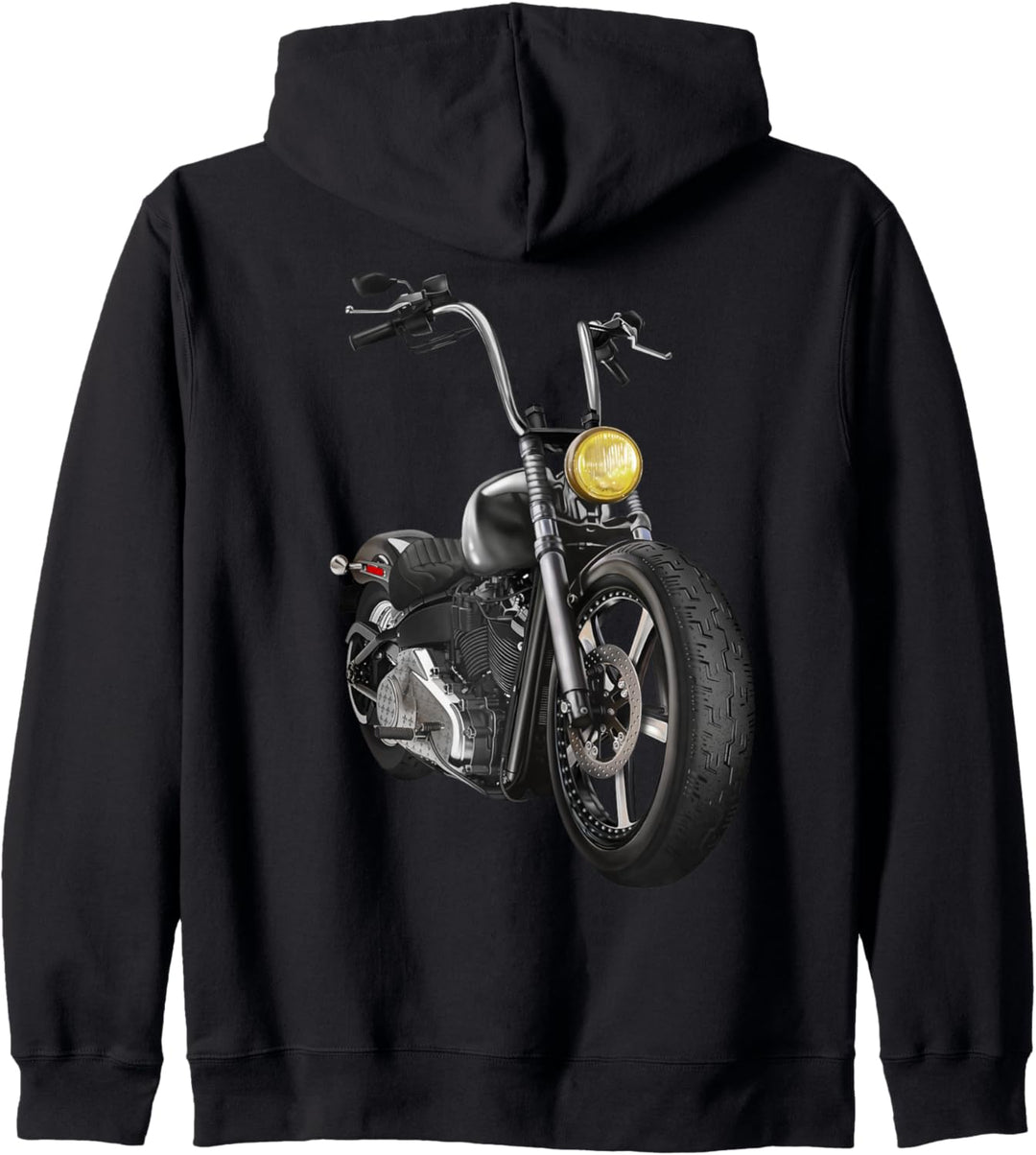 Hand gezeichnetes Chopper-Motorrad Kapuzenjacke