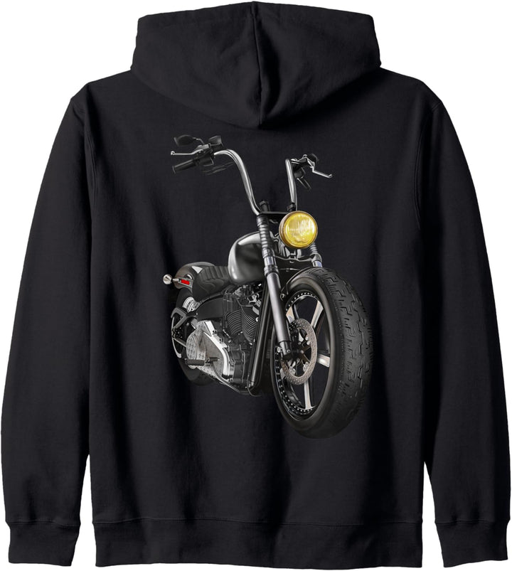 Hand gezeichnetes Chopper-Motorrad Kapuzenjacke