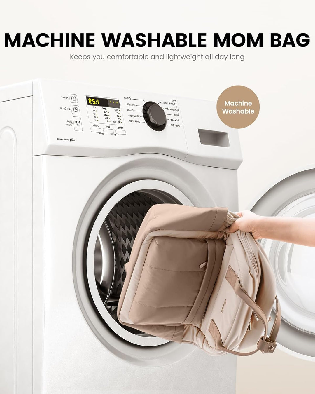 LOVEVOOK Wickelrucksack Gross Baby Wickeltasche Rucksack mit Wickelauflage Diaper Bag mit Kinderwage