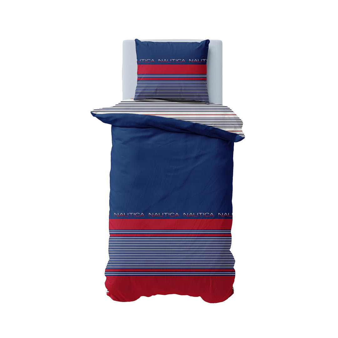 Nautica Home Drifting BETTWÄSCHE Set Satin 100% Baumwolle 135X200 + 80X80, 135x200
