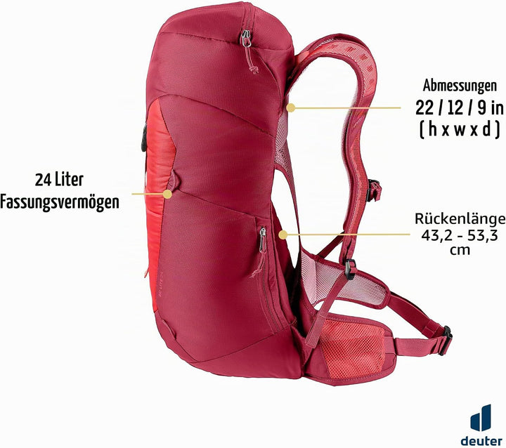 deuter AC Lite 24 Wanderrucksack Cherry-masala, Cherry-masala
