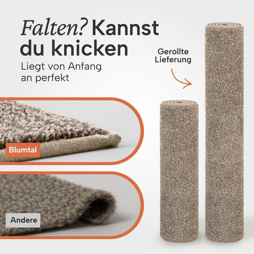 Blumtal Fussmatte 50x80 cm - Mikrofaser Schmutzfangmatte mit wasserdichter TPR-Rückseite - rutschfes
