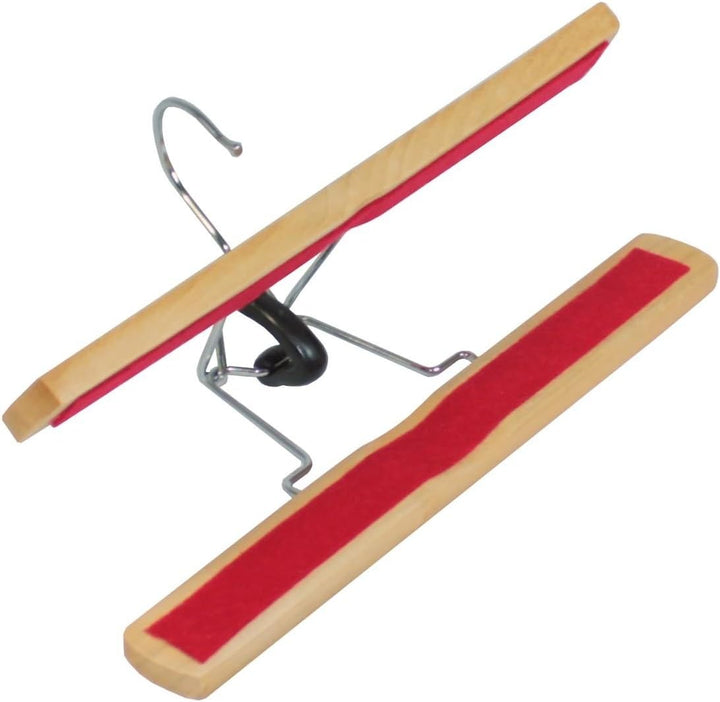 5x Hosenspanner Kleiderbügel Klemmbügel Hosenhalter Hosenbügel Holz Hosen
