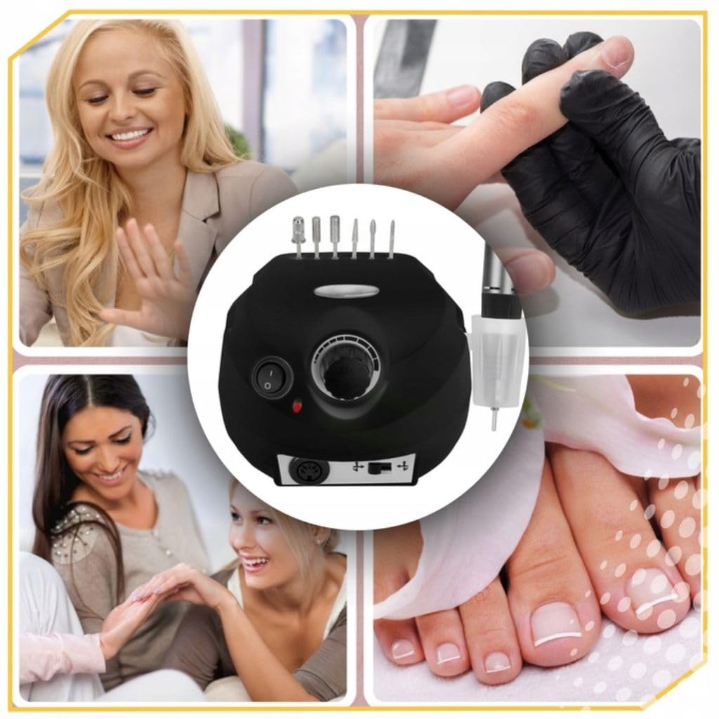 Lewer - Nagelfräser Set DM-202 65W, Professionelles Maniküre & Pediküre Set, Nagelhaut- & Lackentfer