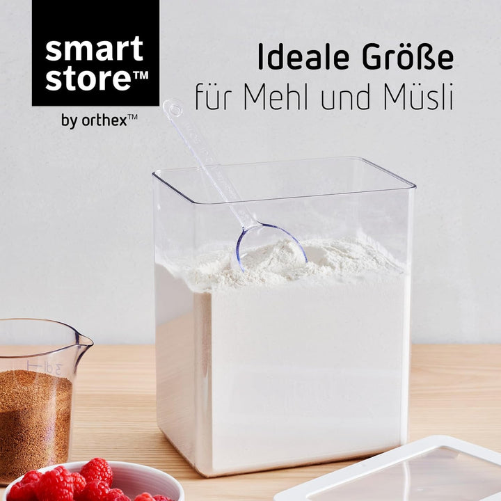 SmartStore Vorratsdosen 3,5L – 4er Set - 20% bio-basiertes Plastik Aufbewahrungsbox mit Deckel, BPA-
