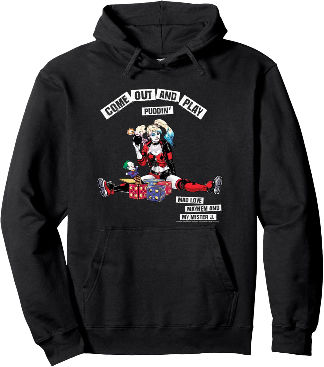 Batman Harley Quinn Come Out And Play Pullover Hoodie