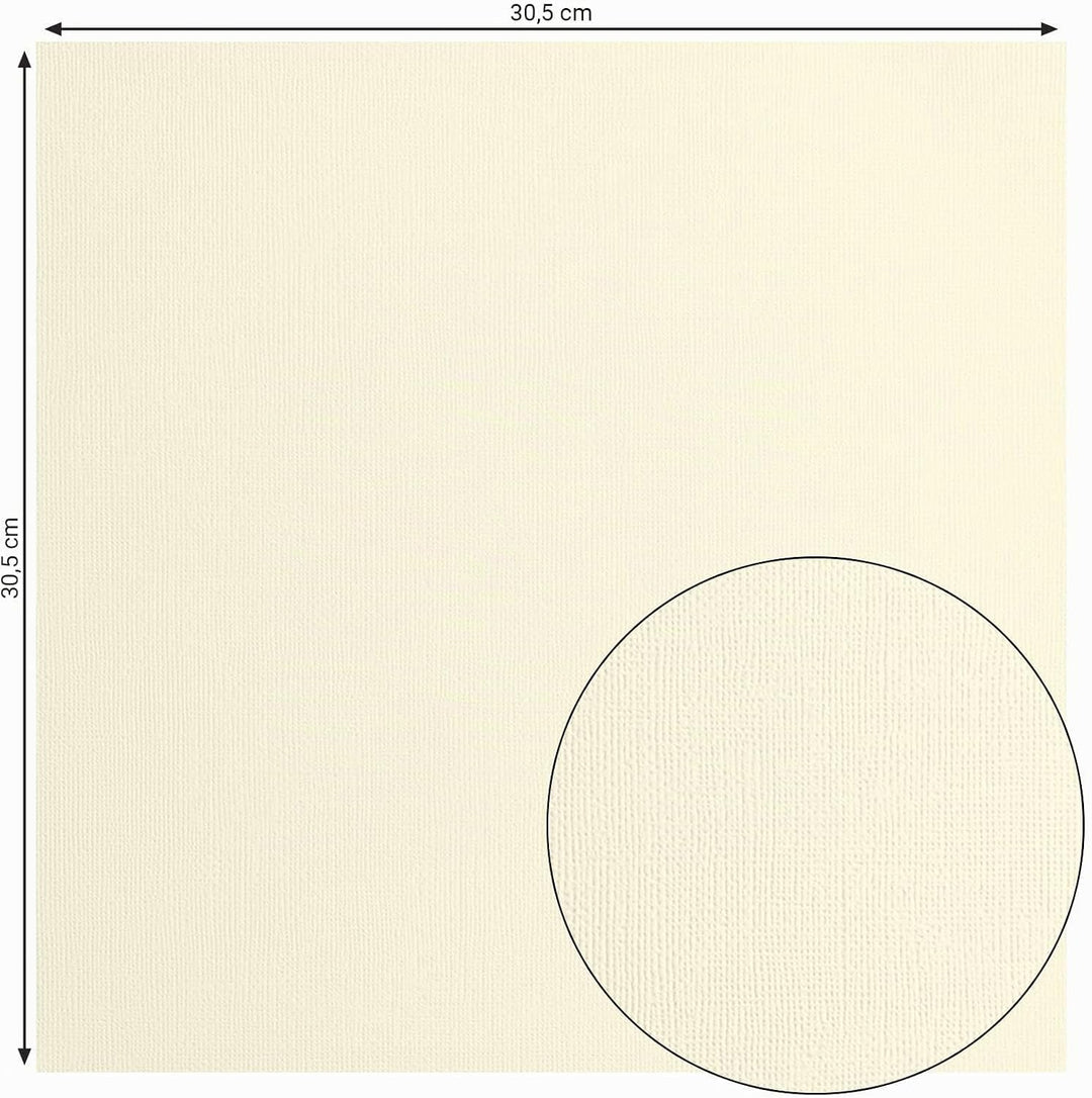 Vaessen Creative Florence Cardstock Papier, Beige, 216 Gramm/m², Quadratisch, 30,5 x 30,5 cm, 100 St