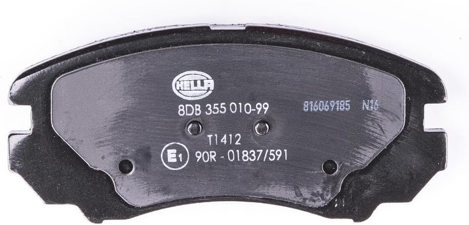HELLA PAGID 8DB 355 010-991 Bremsbelagsatz - T1412 - Dicke/Stärke: 16.9mm - Bremssystem: Mando - mit