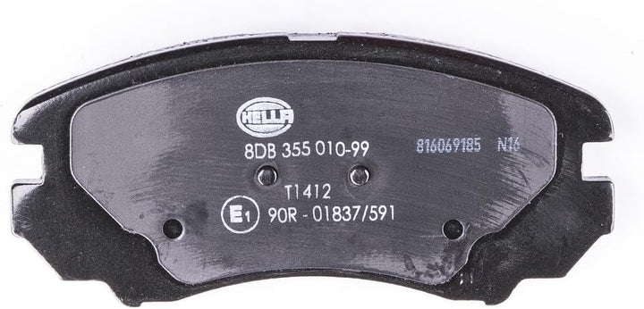 HELLA PAGID 8DB 355 010-991 Bremsbelagsatz - T1412 - Dicke/Stärke: 16.9mm - Bremssystem: Mando - mit