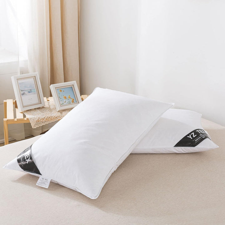 Gänsefedern und -daunen, 100 % Baumwolle, weich, Hotelqualität, 2 Stück 15% Down Pillows, 15% Down P