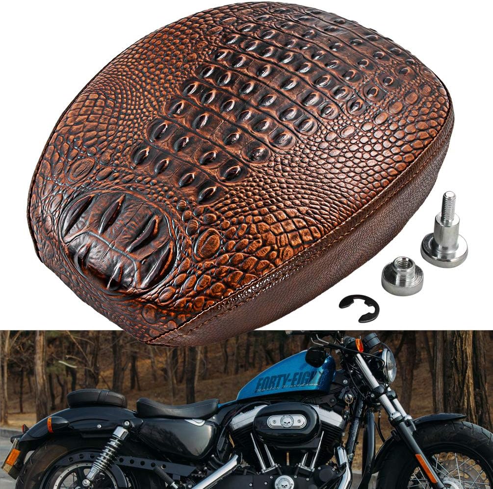 KATUR Motorrad Solo Sitzpolster schwarz hinten Fahrersitz Naht Kunstleder Sitzbezug Pad kompatibel m