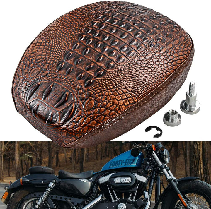 KATUR Motorrad Solo Sitzpolster schwarz hinten Fahrersitz Naht Kunstleder Sitzbezug Pad kompatibel m