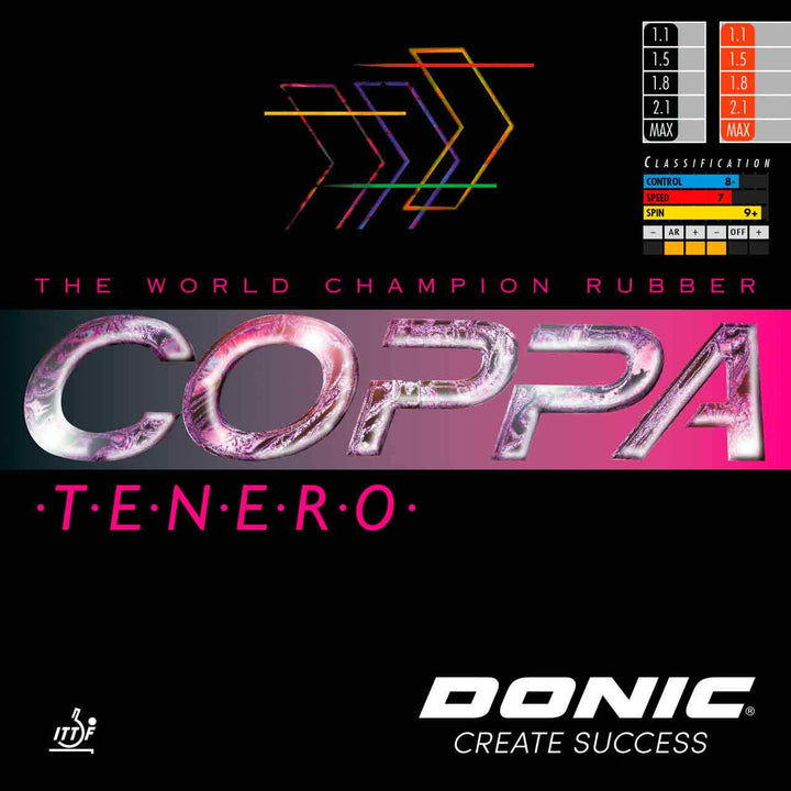 Donic Belag Coppa Tenero Schwarz 2,3 mm, Schwarz 2,3 mm