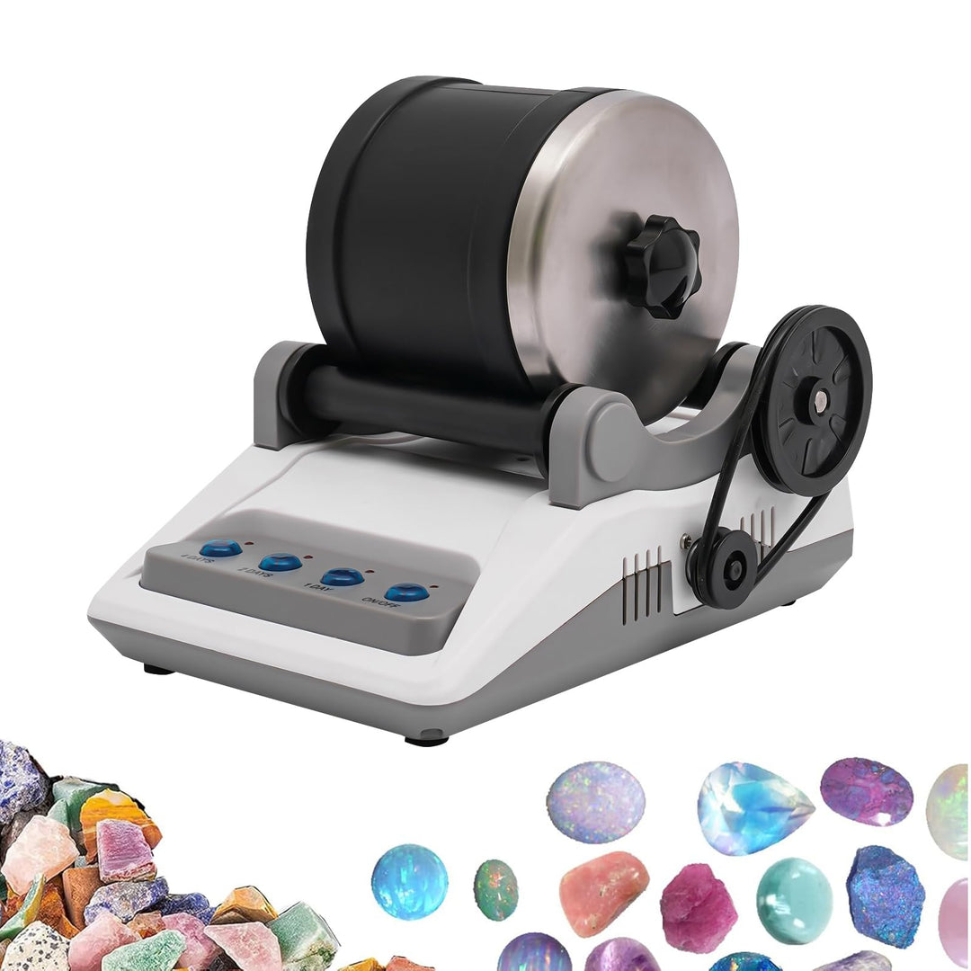 Starter Komplettes Steinpolierer Set, Rock Polierset mit 7-Tage-Timer DIY Edelsteine Poliermaschine